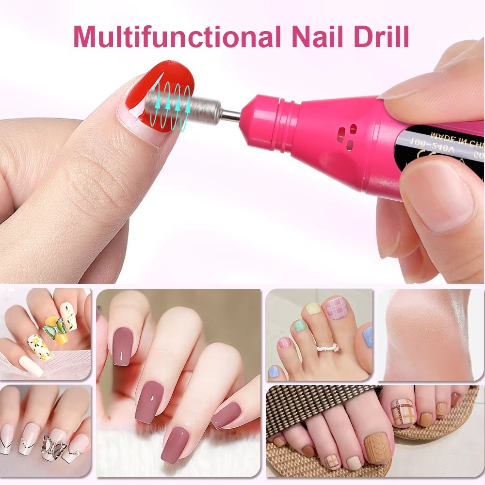 Compact Nail Care Drill Set with Travel Case
