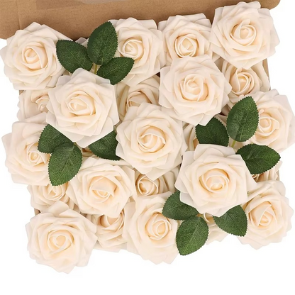 Natural Looking Red Silk Roses (Pack of 25/10)