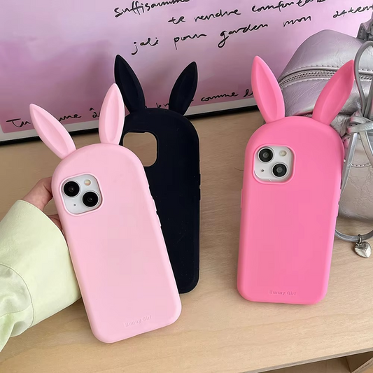Fun Bunny Ear Soft Phone Cover - Hehif