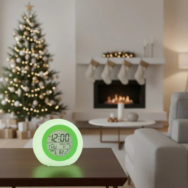 Kids Colorful Alarm Clock with Nightlight and Snooze