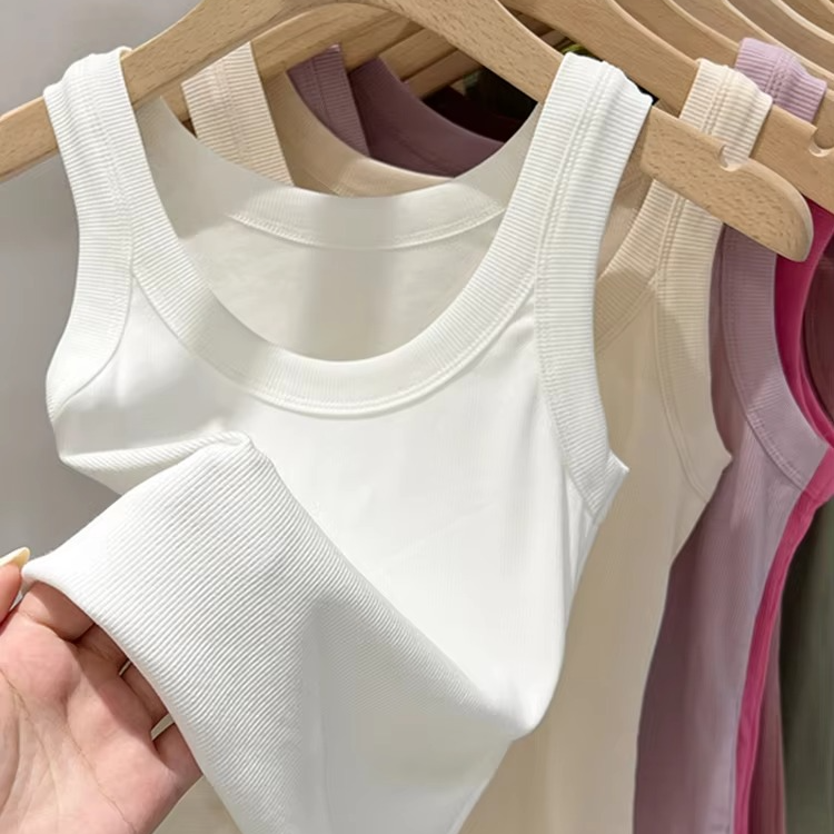 Classic Fit Women's Plain Ribbed Tank Top