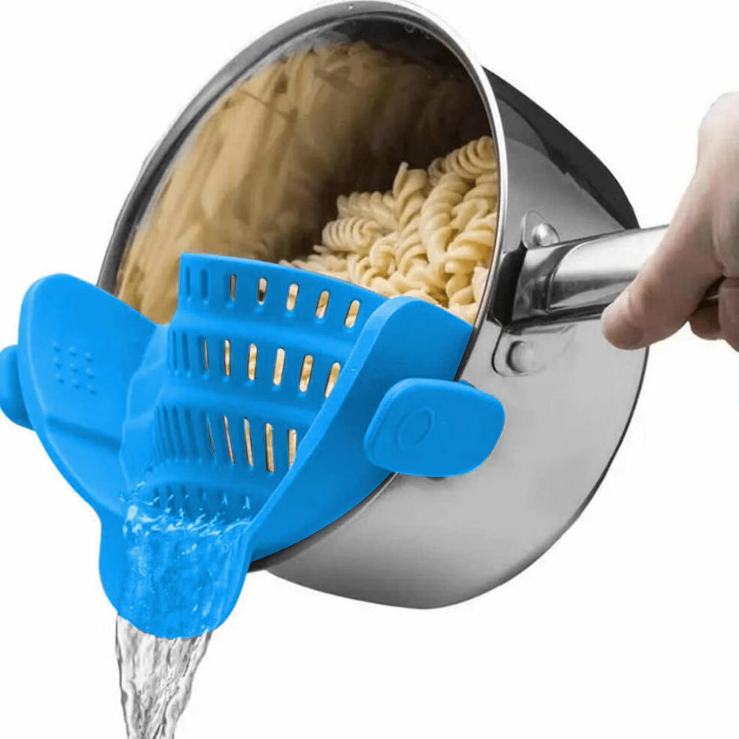 Easy Fit Silicone Colander Clip for Pots and Pans