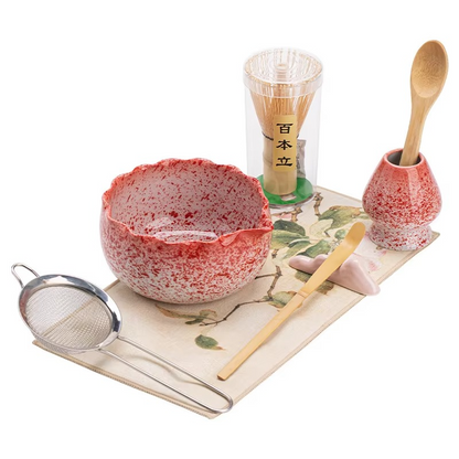 Deluxe Green Tea Set with Bowl and Whisk - Hehif