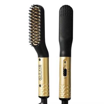 Compact Ceramic Beard Straightener Brush