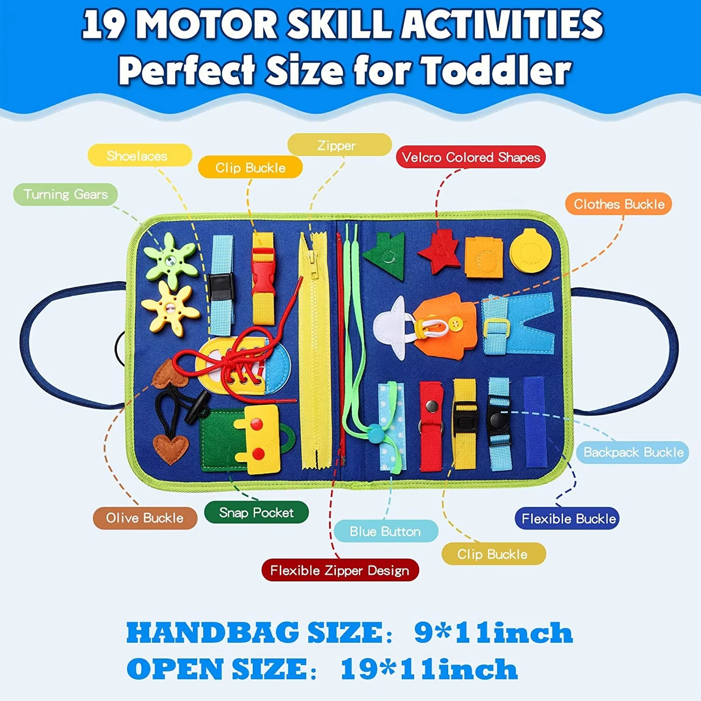 Interactive Toddler Learning Board Sensory Play Toy