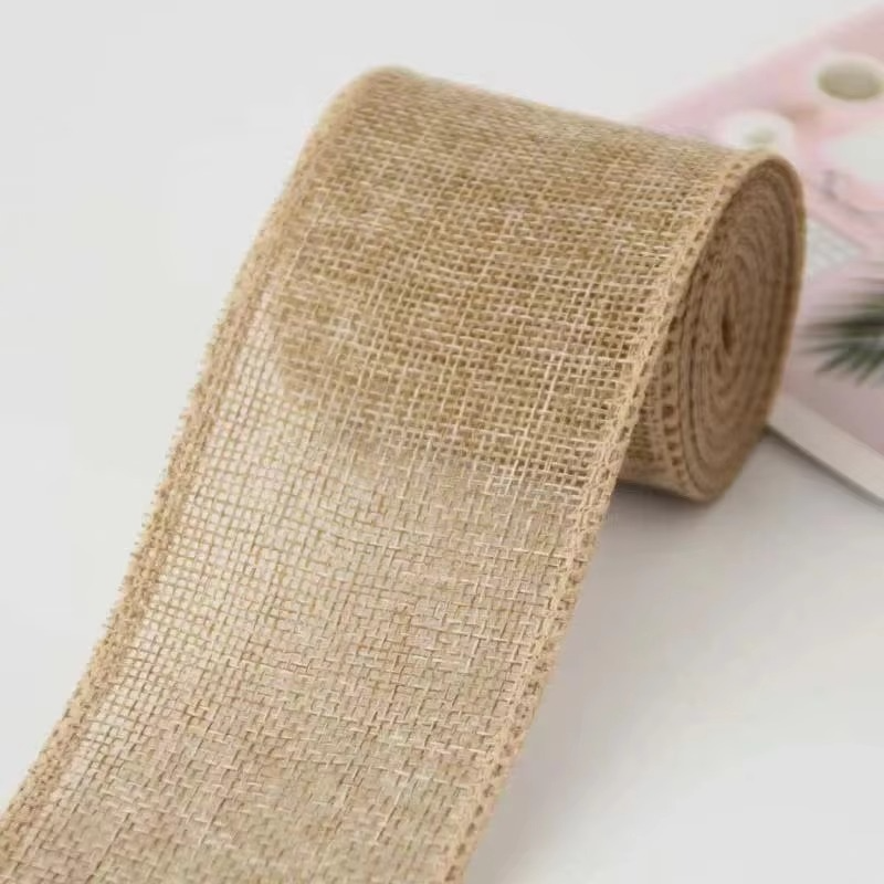 Natural Fabric Ribbon Roll for Gifts and Home Decor
