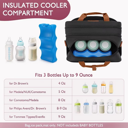 Portable Nursing Bag With Thermal Pockets And Organized Storage