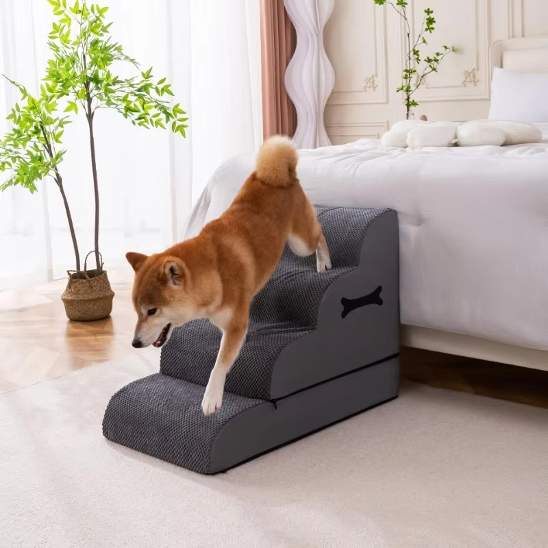 Pet Friendly Folding Dog Steps for Bed and Sofa