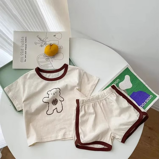 Soft Baby Summer Clothing Set, Breathable Top and Shorts - Hehif