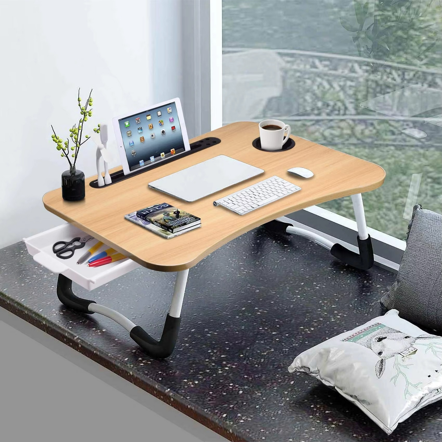 Compact Foldable Laptop Desk with USB Port and Fan