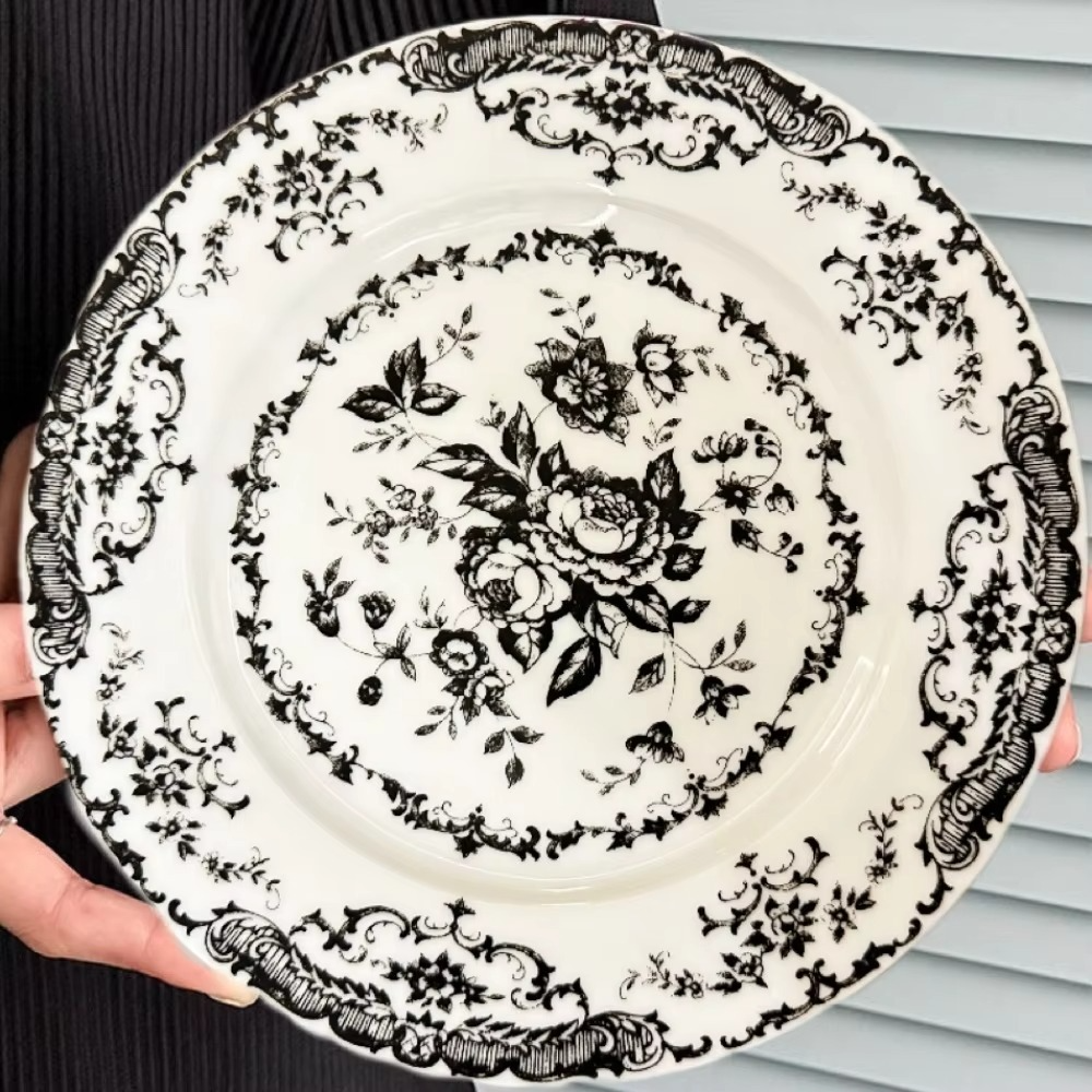 Vintage Scandinavian Floral Design Dinner Plates Set