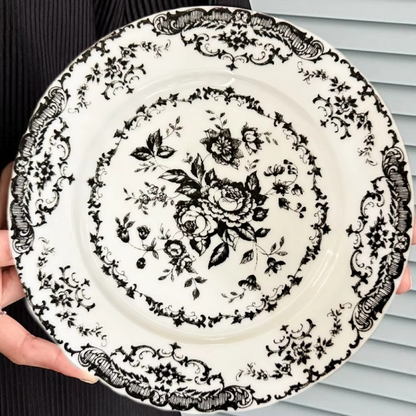 Vintage Scandinavian Floral Design Dinner Plates Set