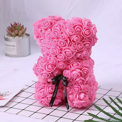 Lovely Rose Teddy Bear Figure in Gift Box