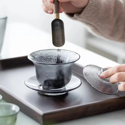 Traditional Handcrafted Ceramic Gaiwan Tea Set for Home Use