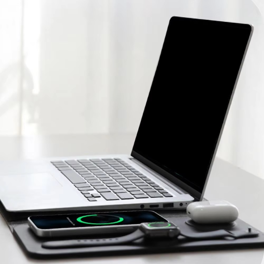 Portable 3-in-1 Laptop Charger Pad with Mousepad