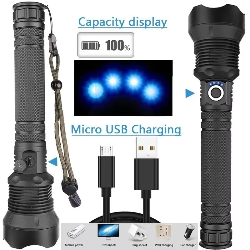 Bright USB Rechargeable LED Flashlight