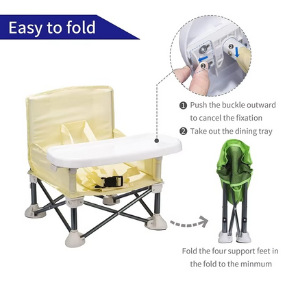 Compact Foldable Baby Dining Booster Seat