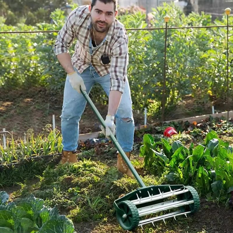 Manual Lawn Aerator Tool for Grass Care