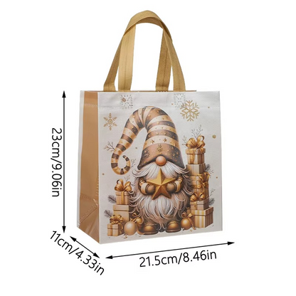 Holiday Reusable Santa Gift Bags with Handles