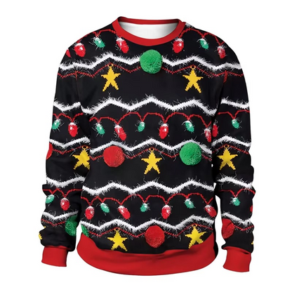Fun Winter Christmas Long Sleeve Men's Sweatshirt