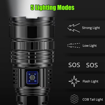 High Power Rechargeable LED Torch 10000 Lumens