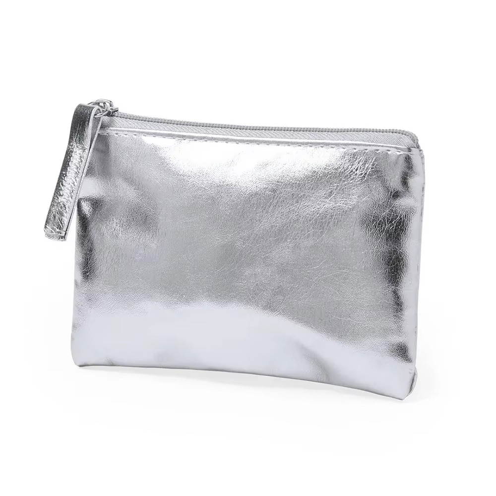 Slim Leather Wallet with Keychain and Waterproof Coin Pocket