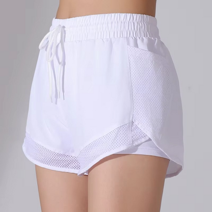 Women's Athletic Fitness Running Shorts with Elastic Waist