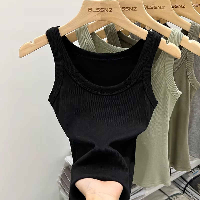 Classic Fit Women's Plain Ribbed Tank Top