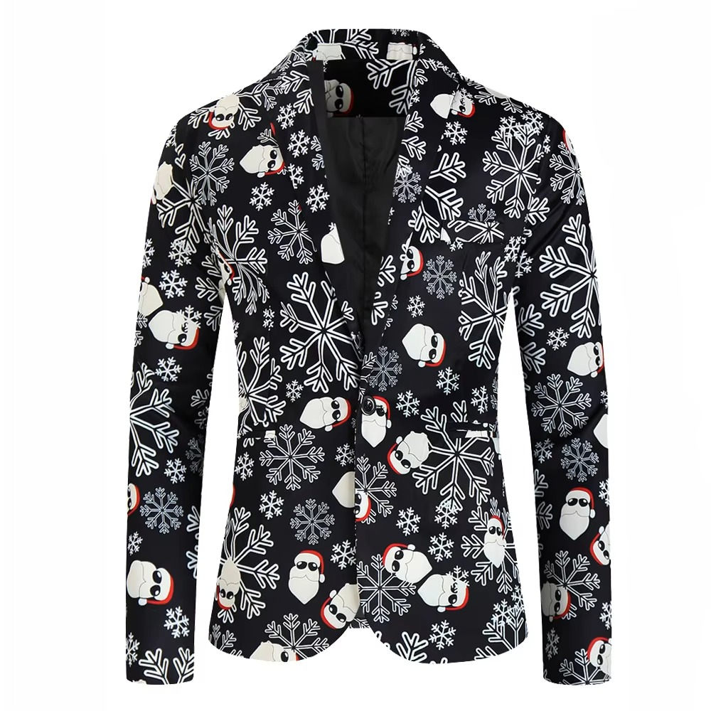 Festive Holiday Party Blazer Jacket for Men