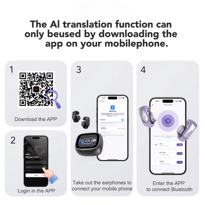 Wireless Translation Earbuds with Microphone