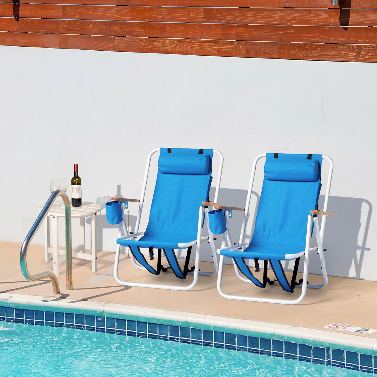 Collapsible Lightweight Portable Beach Chairs - Blue