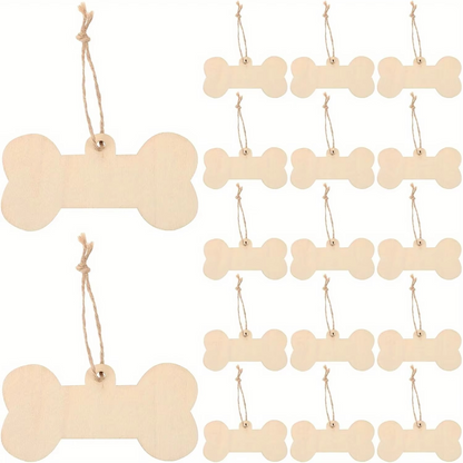 Custom Wooden Pet ID Tags - 10, 20, 30 Pack - Hehif