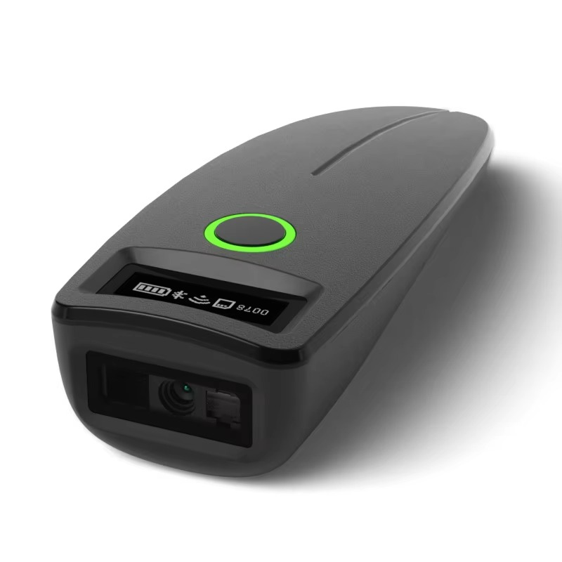 Compact Wireless Barcode Reader With LCD Screen - Hehif
