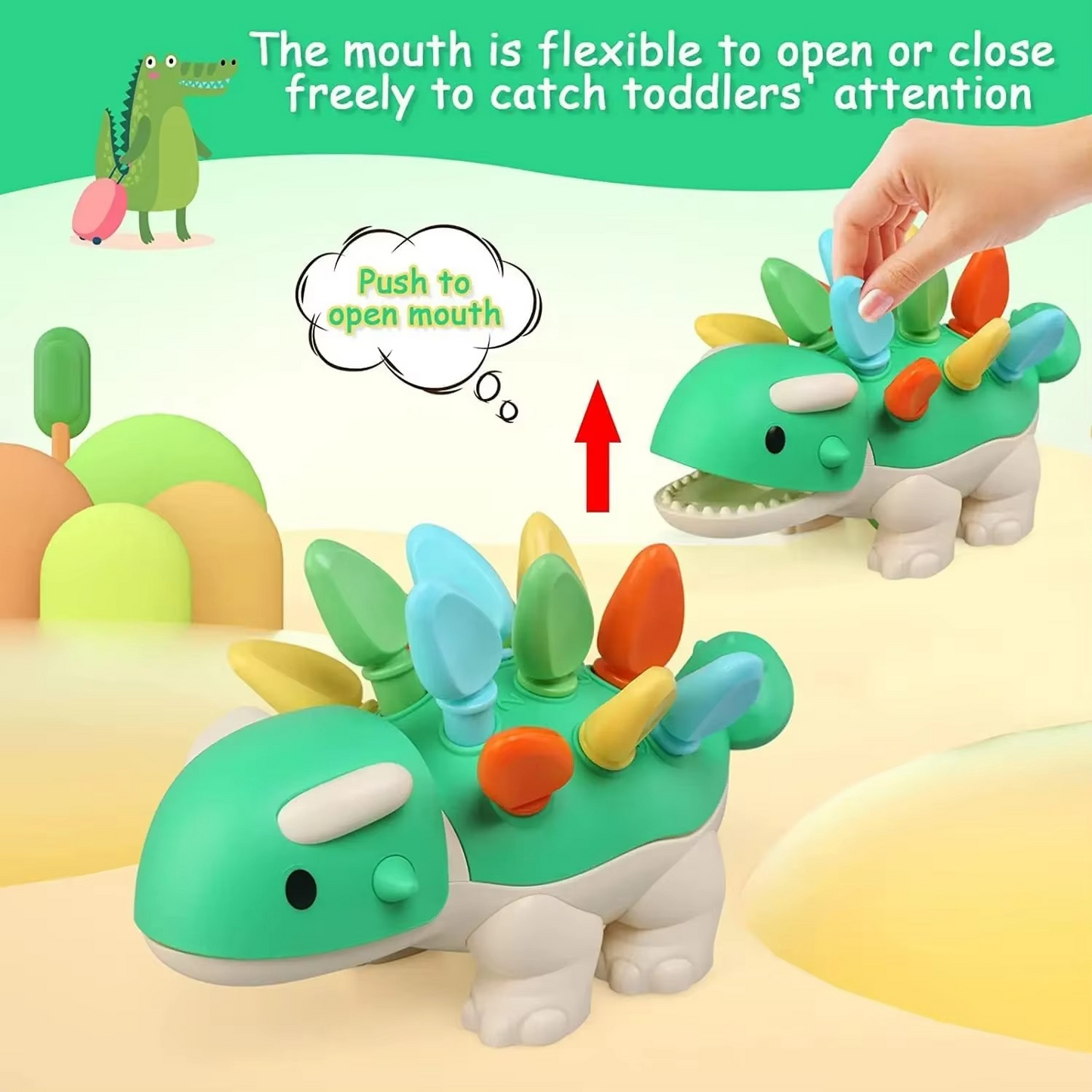 Educational Dino Toy for Kids Fine Motor Development