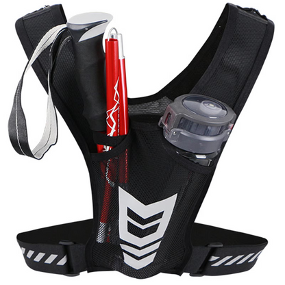 Breathable Athletic Running Vest with Phone Holder and Water Bottle Pouch - Hehif
