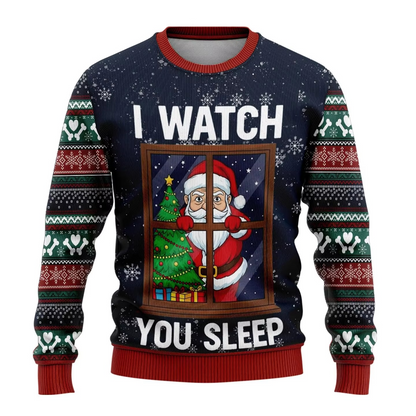 Humorous Beer Xmas Sweater Long Sleeve Funny Print