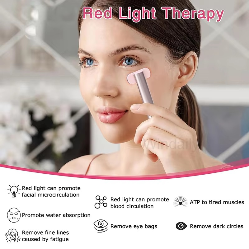 Advanced Anti Aging Facial Massager with Red Light Therapy