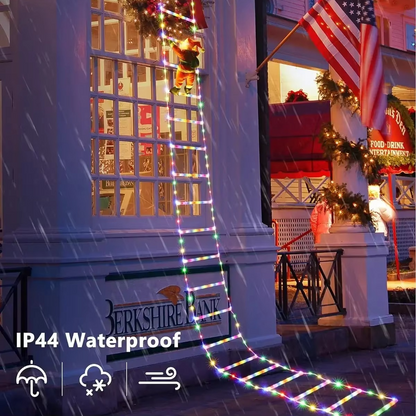 Festive LED Christmas Tree Lights with Santa Decor