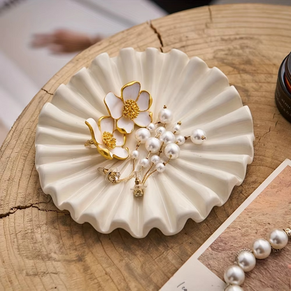 Delicate Porcelain Jewelry Box with Ornate Home Storage