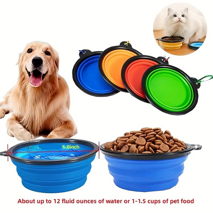 Portable Folding Dog Food Water Bowl