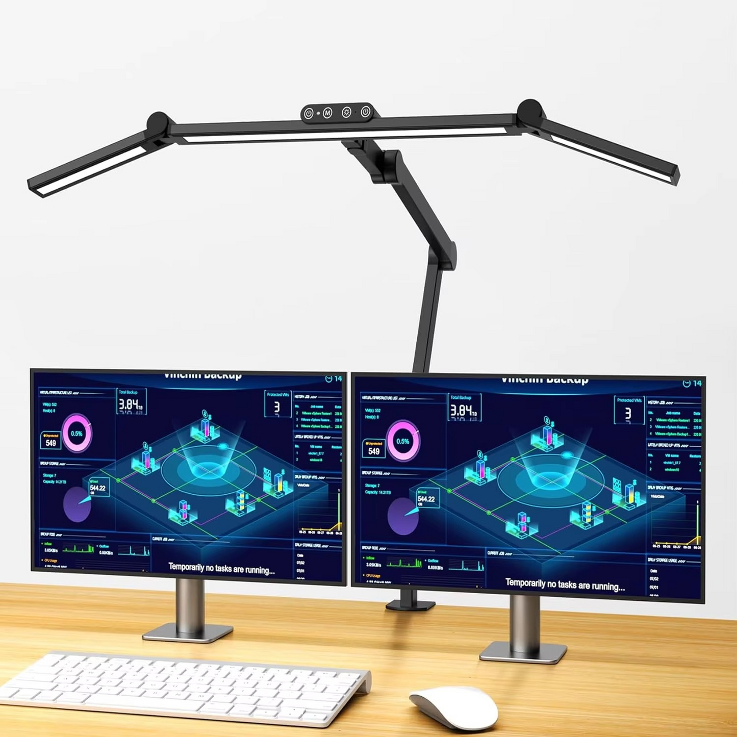 Bright Adjustable 3 Head LED Desk Light with Clamp