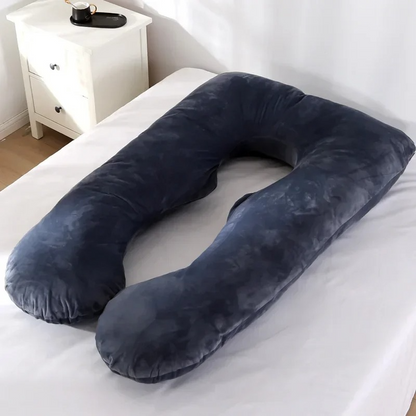 Comfortable Full Body Pillow with Plush Fleece Cover