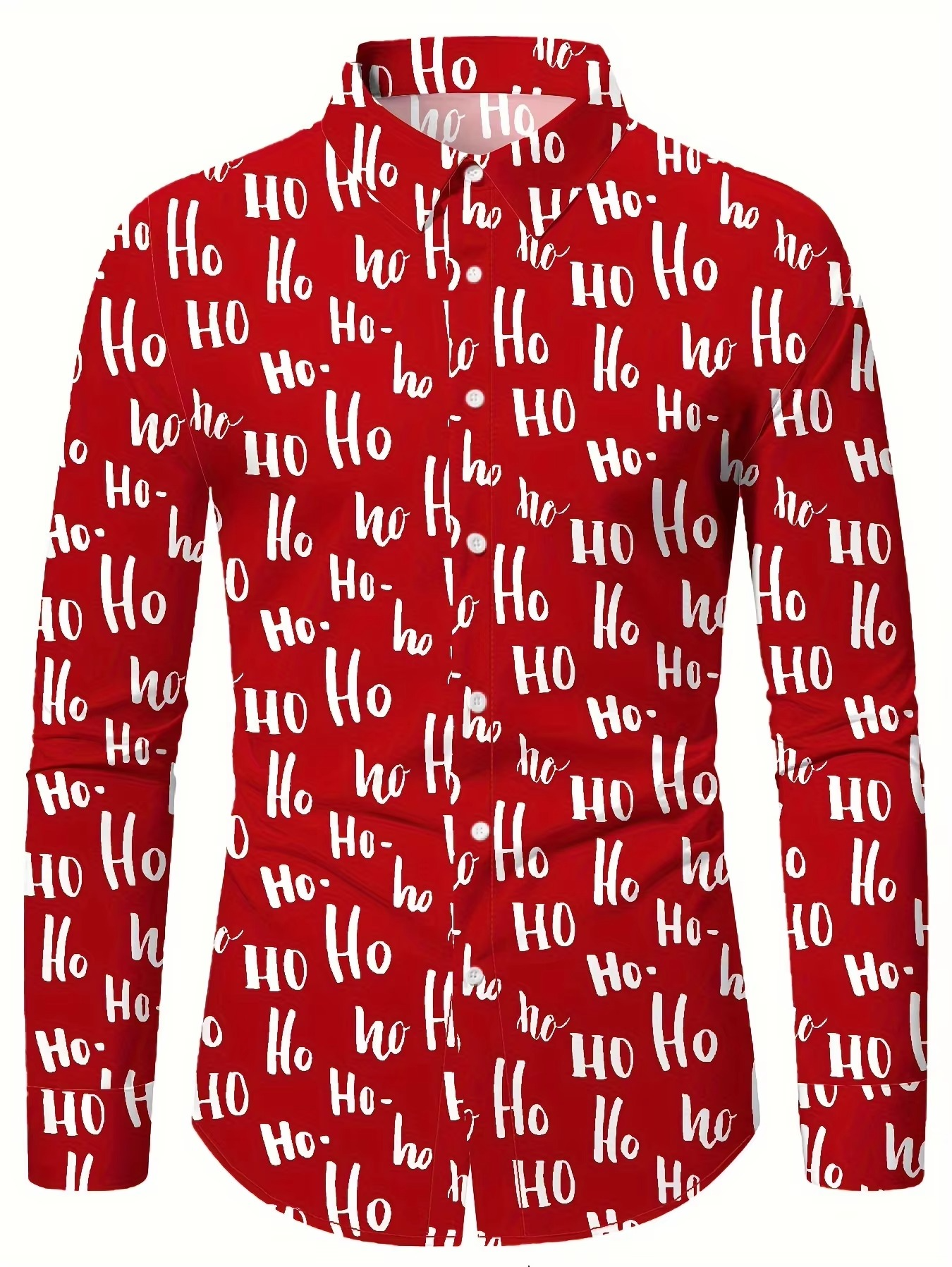 Mens Festive Santa Reindeer Dress Shirt