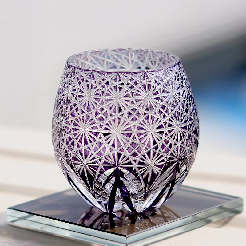 Exquisite Cut Crystal Whiskey Sake Glass