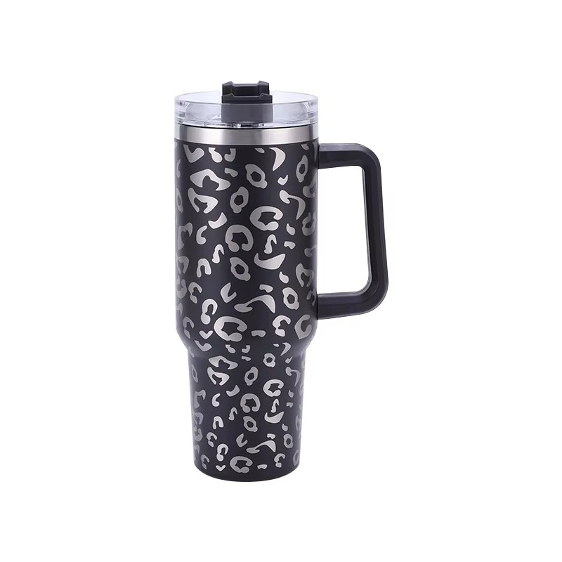 Colorful Patterned Stainless Steel Tumbler 40oz with Lid
