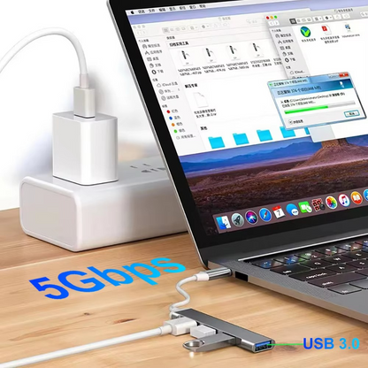 Compact USB C Adapter 5 in 1 with Fast Charging