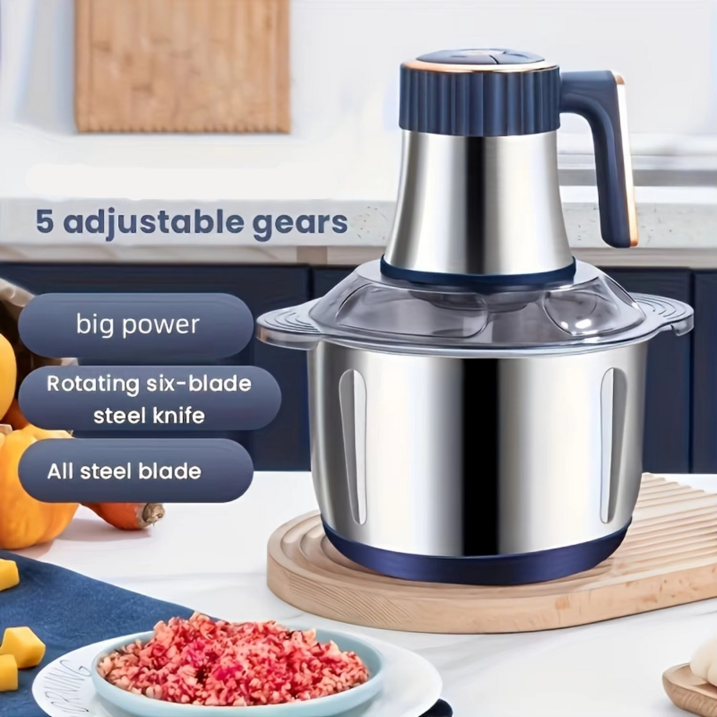 Fast 5-Quart Electric Meat Grinder with Multiple Speeds