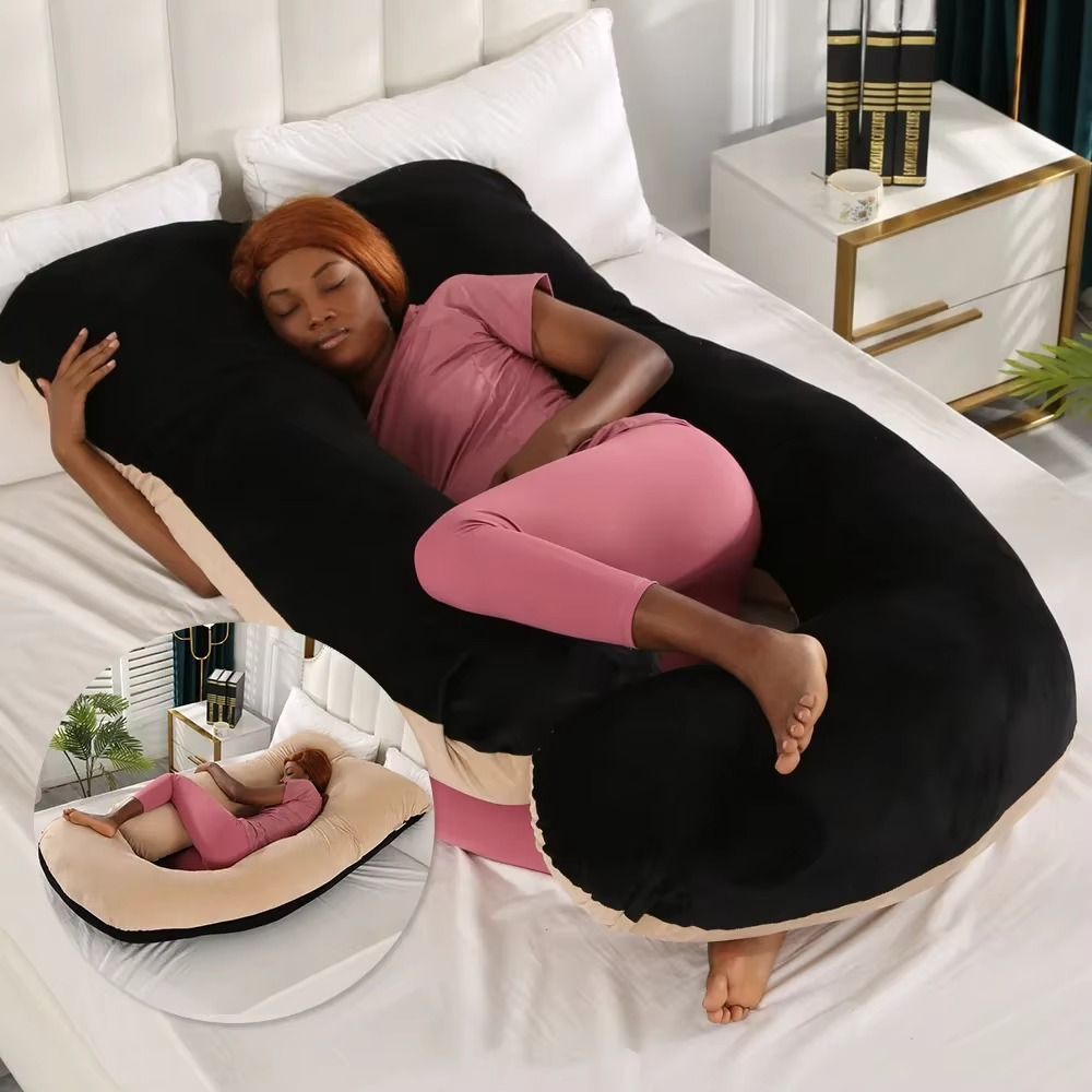 Contoured Full Body Pillow for Side Sleeping Support