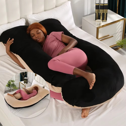 Contoured Full Body Pillow for Side Sleeping Support