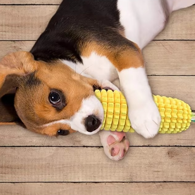 Durable Squeaky Corn Dog Toy for Active Pets